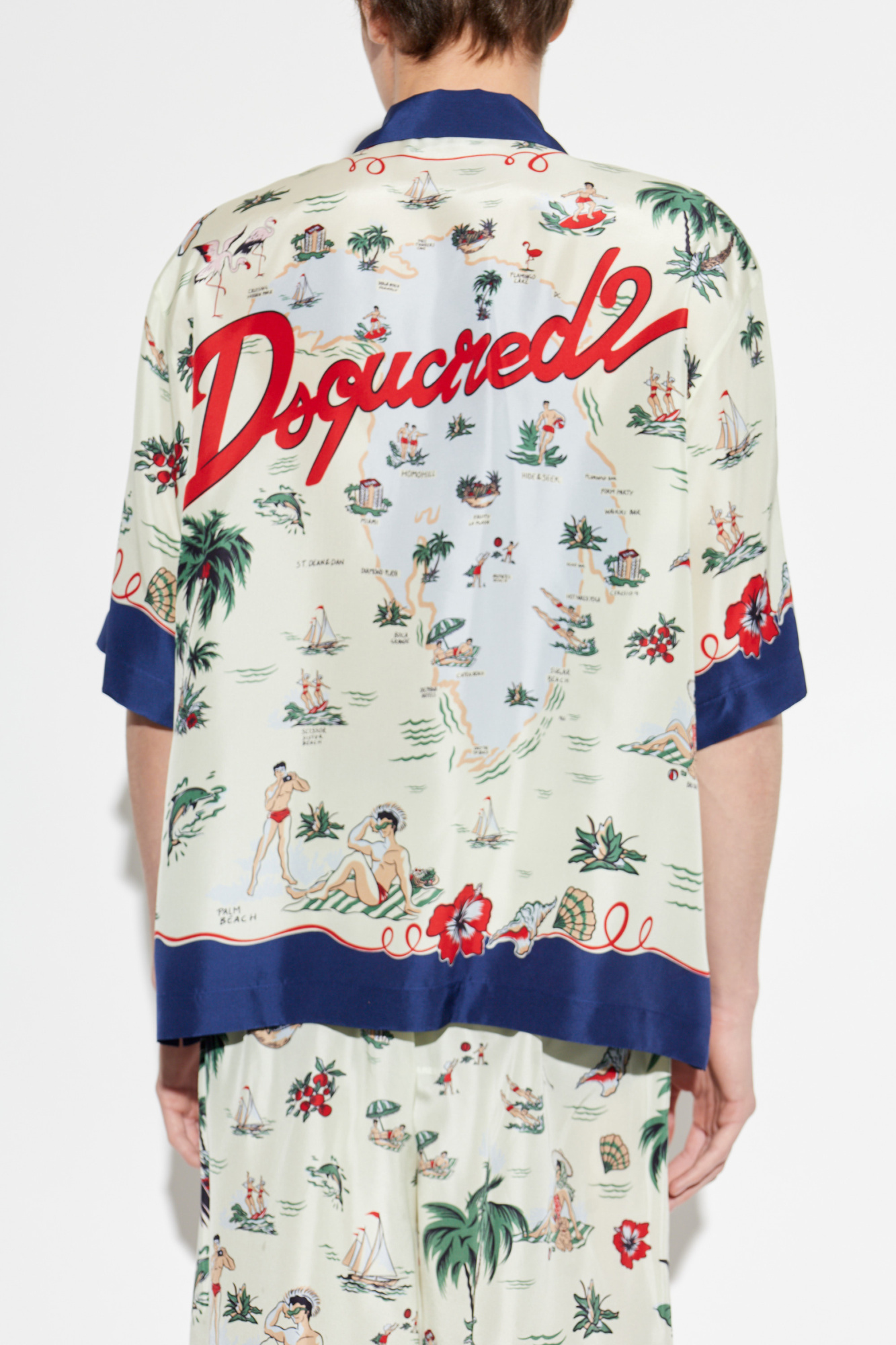 【専用】DSQUARED2／CLUB SATIN SHIRT 現行 44 Dsquared2 Silk short-sleeve shirt | Men's | Vitkac